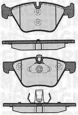 MAGNETI MARELLI Комплект тормозных колодок, дисковый тормоз 363916060156